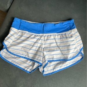 Lululemon speedup short blue and white stripe